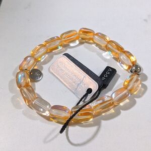 Nogu Champagne Pebble Glass Bracelet